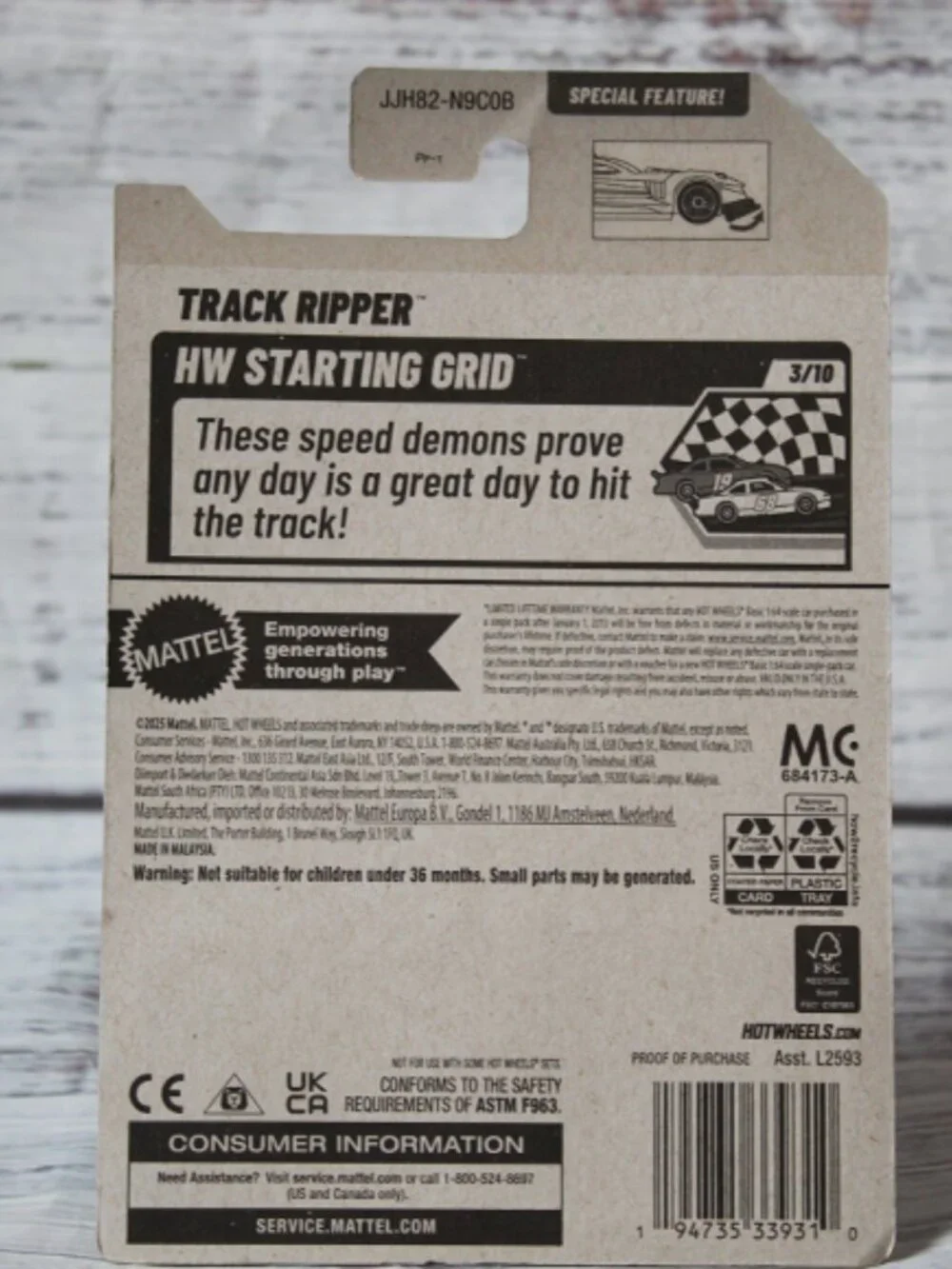 2025 Hot Wheels TRACK RIPPER #24 Purple HW Starting Grid 1:64